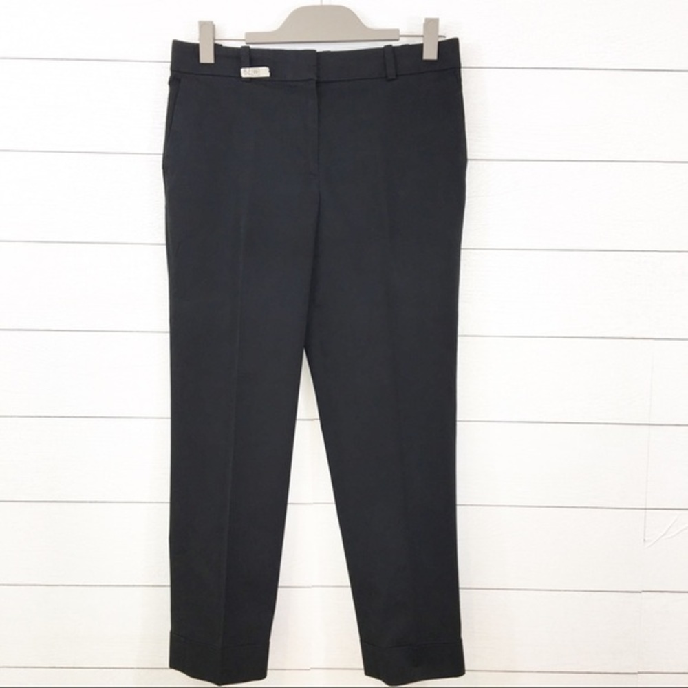 Ann Taylor Cropped Pants Black Cotton Blend